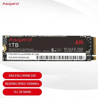 [Taxa Inclusa] SSD M.2 Nvme Asgard AN3 1TB