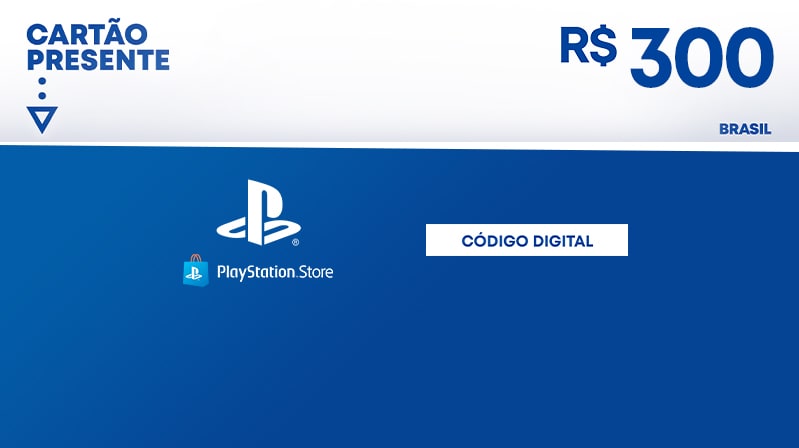 R$300 PlayStation Store - Cartão Presente Digital - Playstation - Compre na Nuuvem