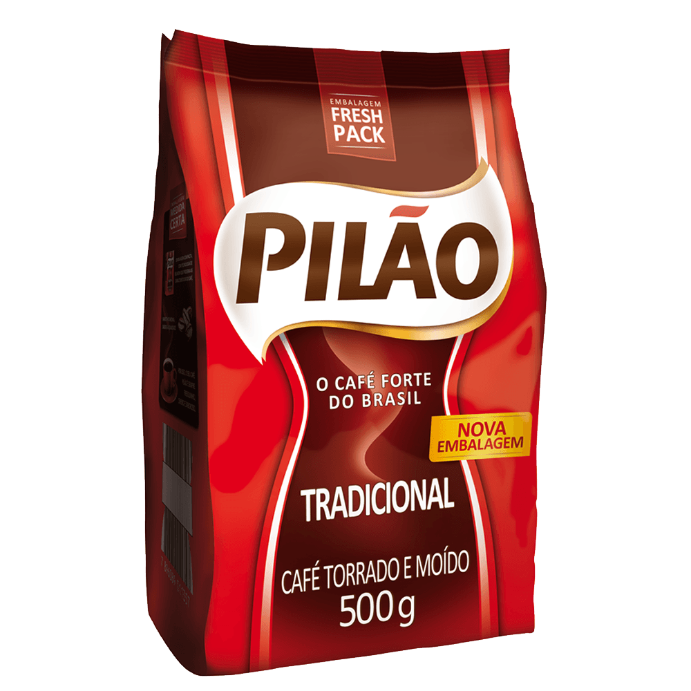Café Pilão Torrado e Moído Tradicional Pouch 500g