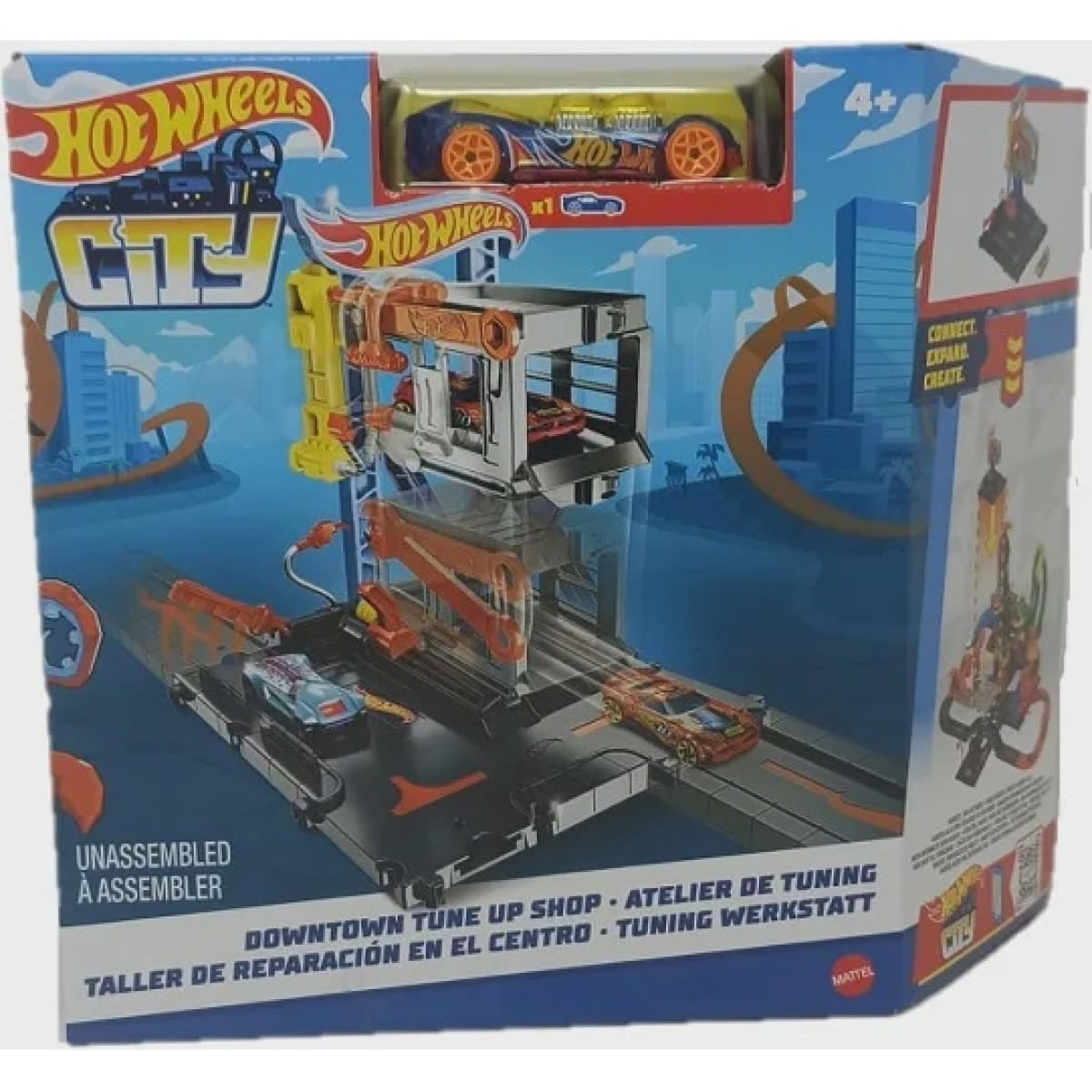 Pista Estação de Reparos Hot Wheels City Mattel HDR25