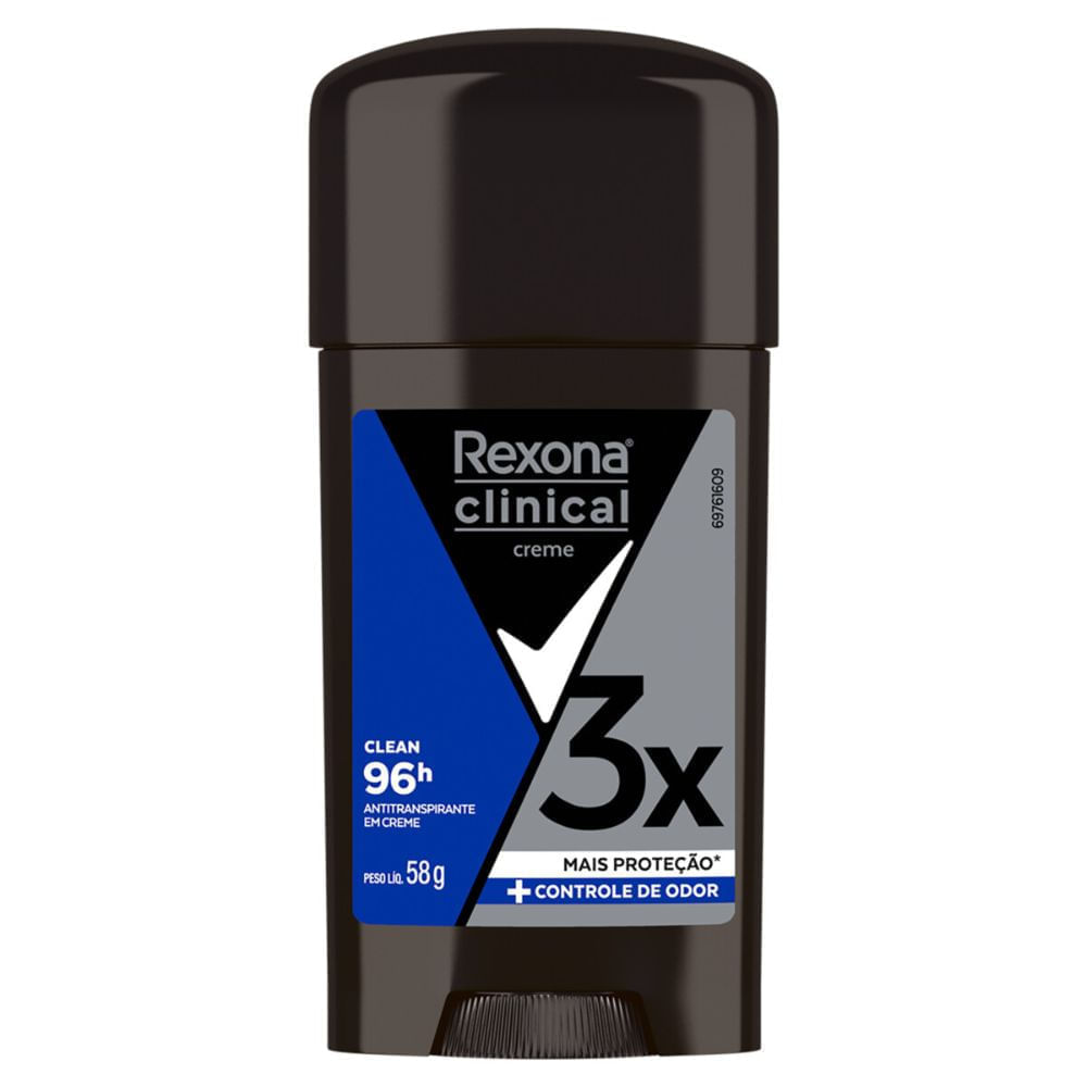 Rexona Clinical Antitranspirante Creme Clean 58g