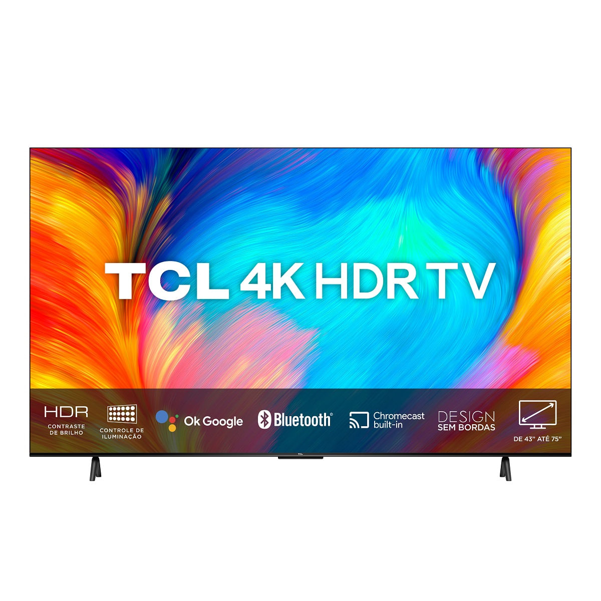 Smart TV 65” UHD 4K LED TCL Wi-Fi - Bluetooth Google Assistente 3 HDMI 1 USB - 65P635