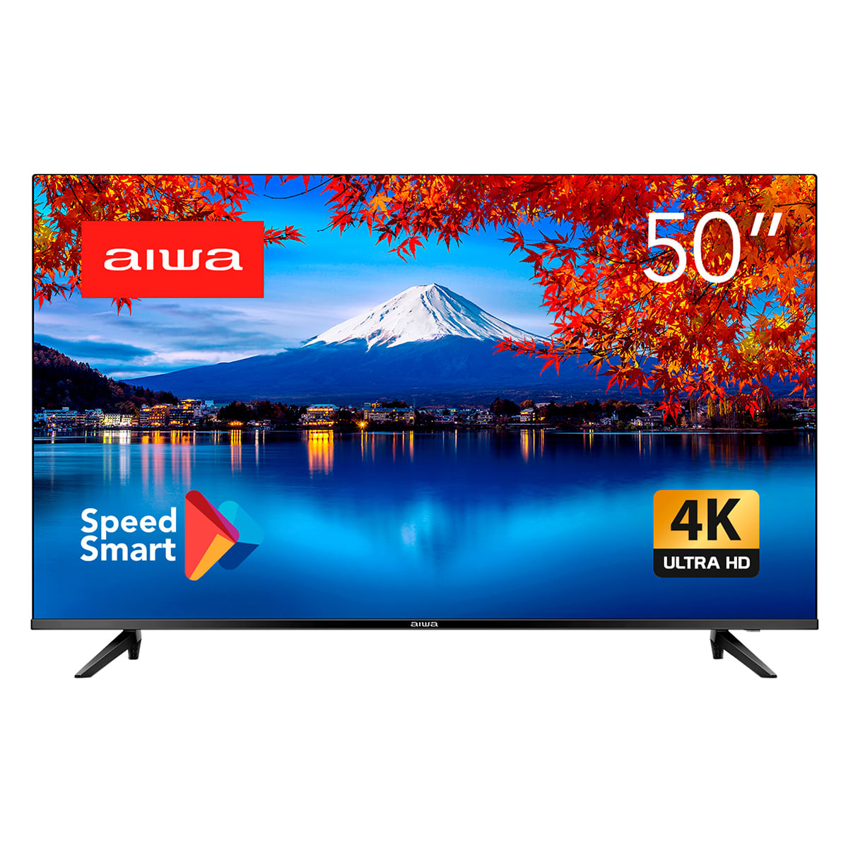 Smart TV Aiwa 50” 4K Borda Ultrafina HDR10 Dolby Áudio - AWS-TV-50-BL-01