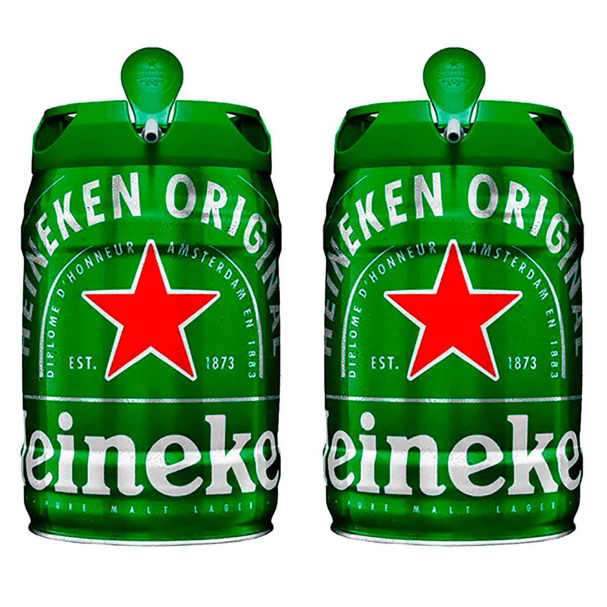 (Regional) Kit com 2 Barril Heineken 5 Litros cada