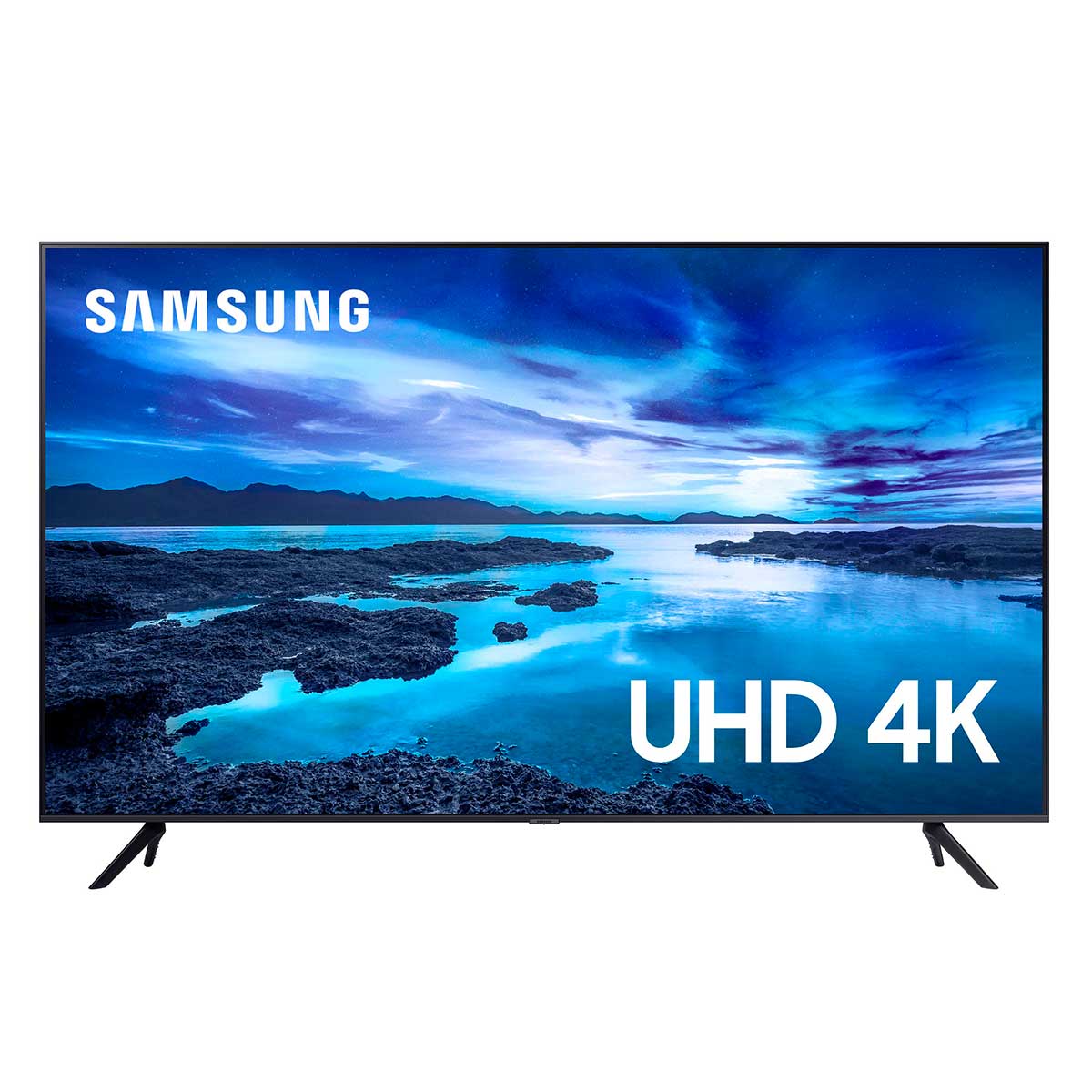 Smart TV LED 60&quot; Samsung 60AU7700 UHD 4K, Bluetooth, Processador Crystal 4K, Visual Livre de Cabos, Alexa built in, Controle Único