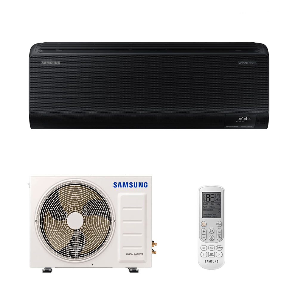 Ar Condicionado Split Inverter Samsung WindFree Black Edition 18.000 Btus Quente e Frio 220v