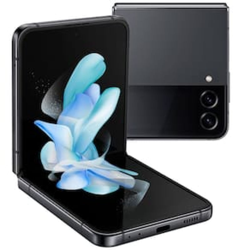 Smartphone Samsung Galaxy Z Flip4 5G Tela Dobrável de 6.7" 256GB Processador Snapdragon 8GB de RAM Câmera Dupla Traseira - Preto