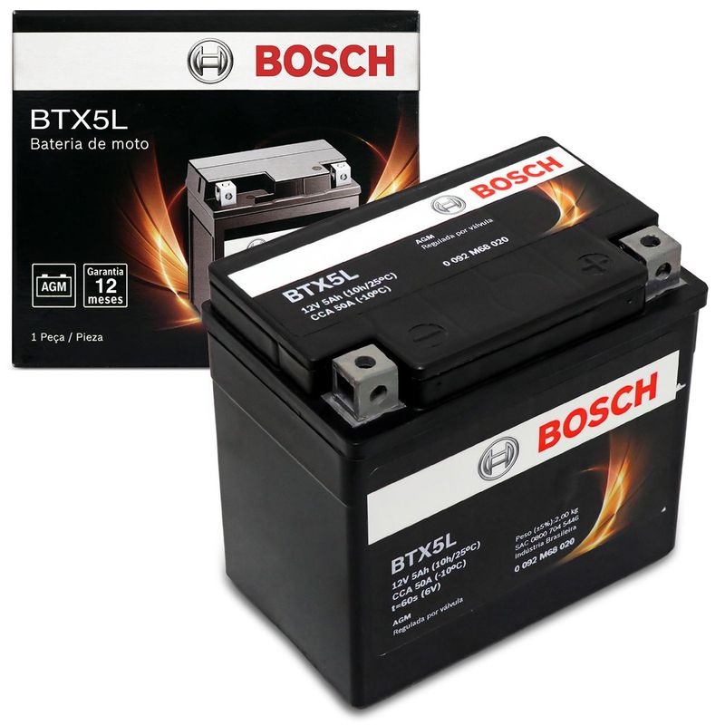 Bateria de Moto 12V BTX5L-BS Bosch