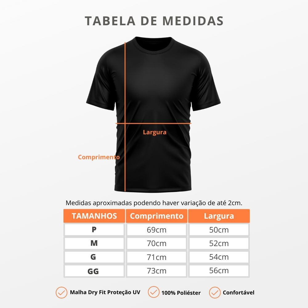 Kit 5 Camisetas Masculina Dry Fit Proteção Solar - Whats Wear