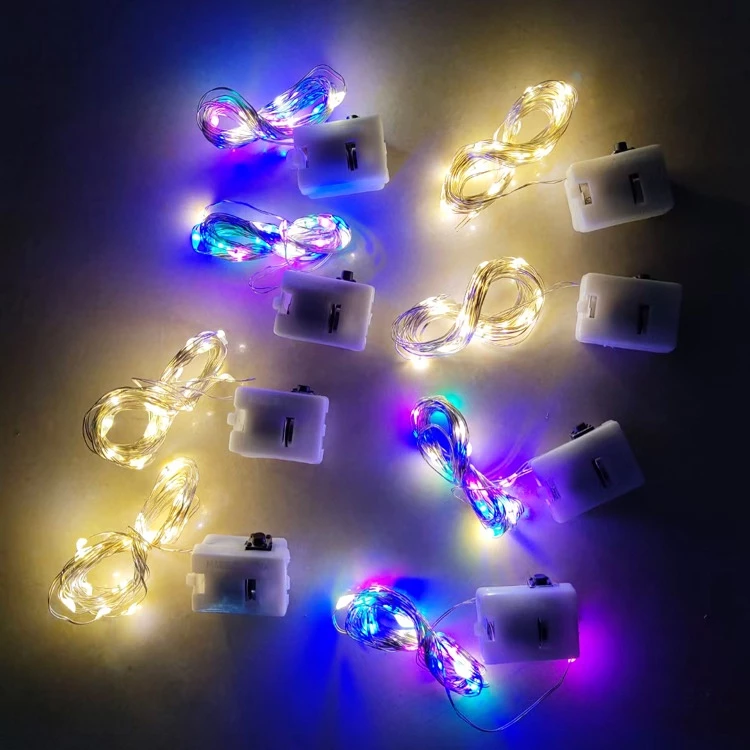 Luzes de fada Luzes de LED 1m 2m Luzes de fio de cobre para festa em casa de casamento Decoração de Natal