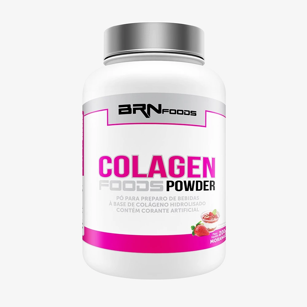 Colágeno - Colagen Foods Powder 200g Sabor Morango – BRNFOODS