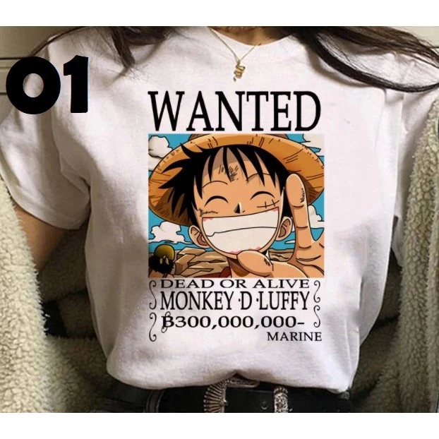 Camiseta One Piece Luffy Anime Unissex Poliéster Dry Fit