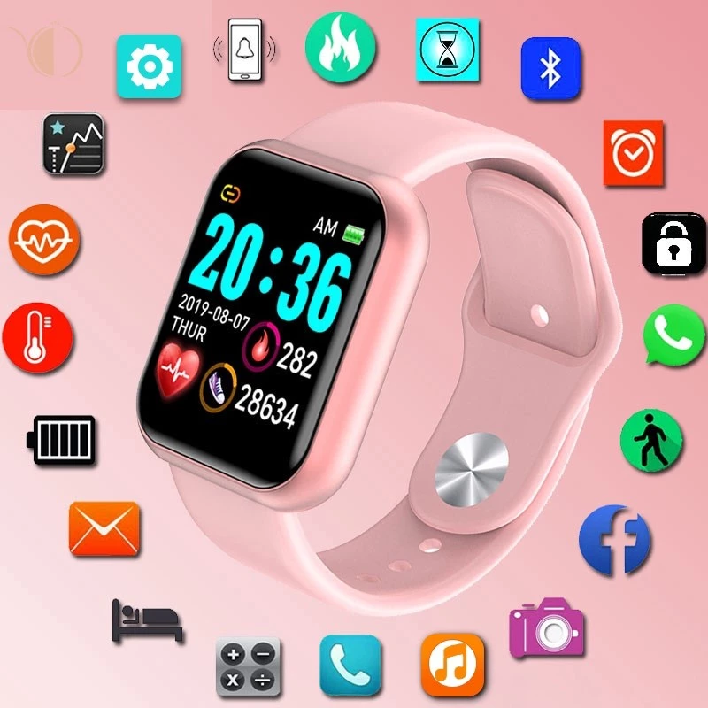 Smartwatch ASAZQ Y68/D20 Com Rastreador De Frequência Para iOS/Android