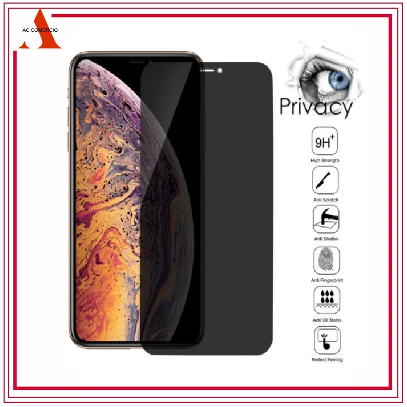 Película de vidro 3D Privativa  Anti Spy Para IPhone Todos Modelos Privacidade Para Ios 7 8 XS XR 11 12 13 14 Pro Max