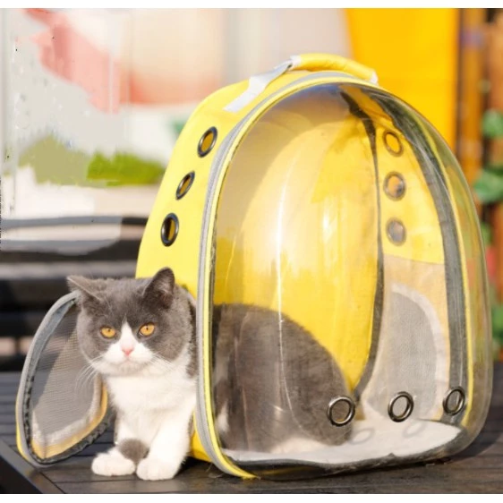 Mochila Astronauta Transparente Visão Passeio Respirável Para Gato Animais