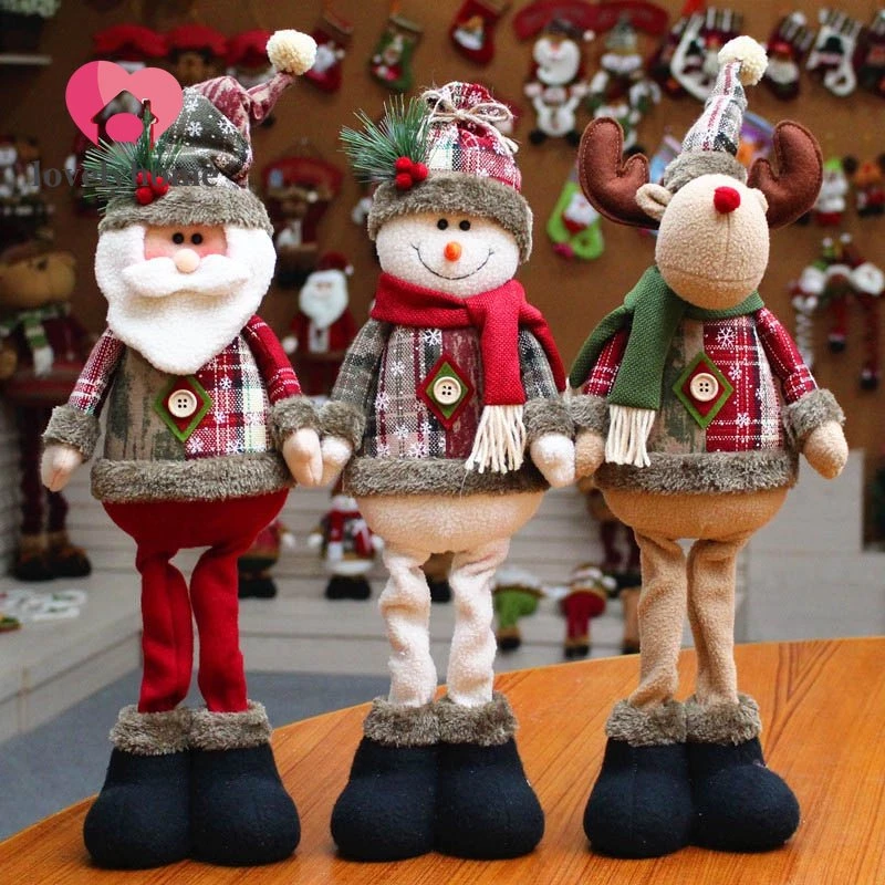 (Três compras são mais favoráveis)Bonecos Grandes De Natal / Papai Noel / Boneco De Neve / Alce Para Decoração De Casa / Janela