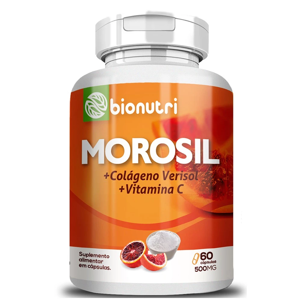 Morosil 120 Cápsulas 500mg Bionutri C/ Colágeno Verisol - Vitamina C