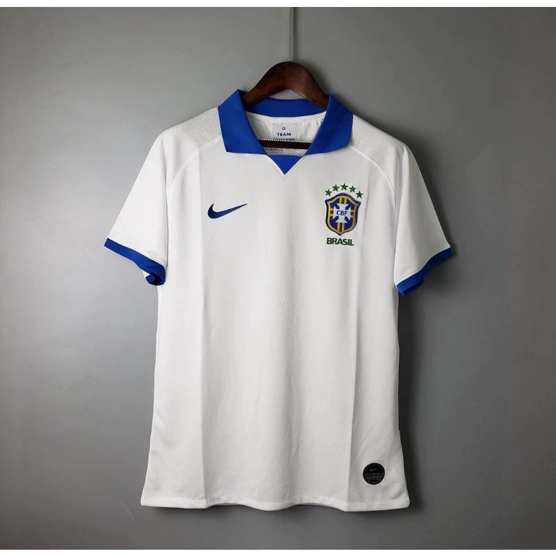 Camiseta de time Brasil Futebol seleção nacional Homens branca polo