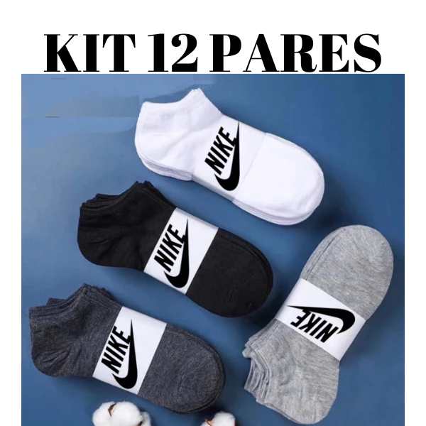 Kit 6 ou 3 meias soquete curta invisível algodão pronta entrega