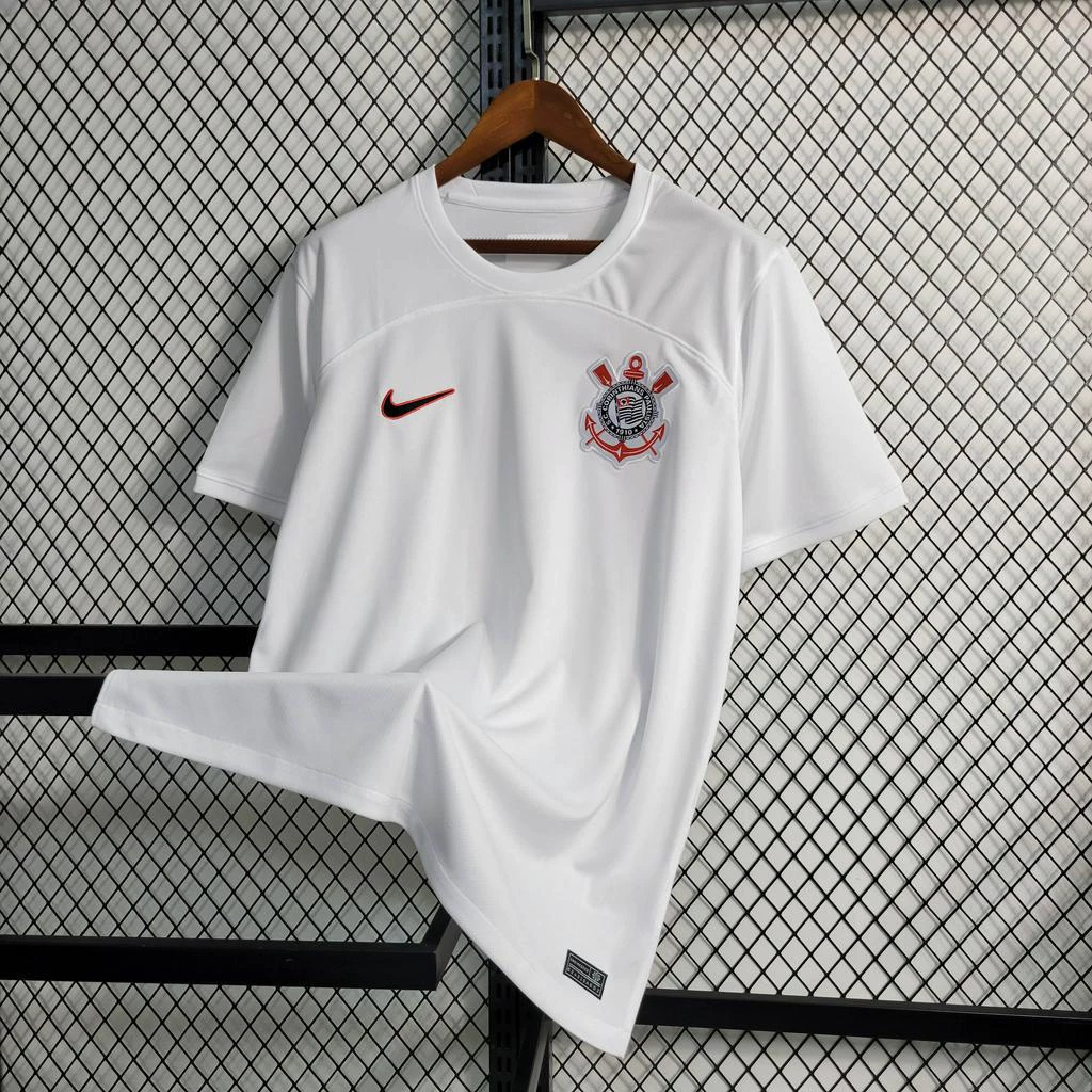 Camiseta de time Corinthians Branca 23/24 Futebol Home