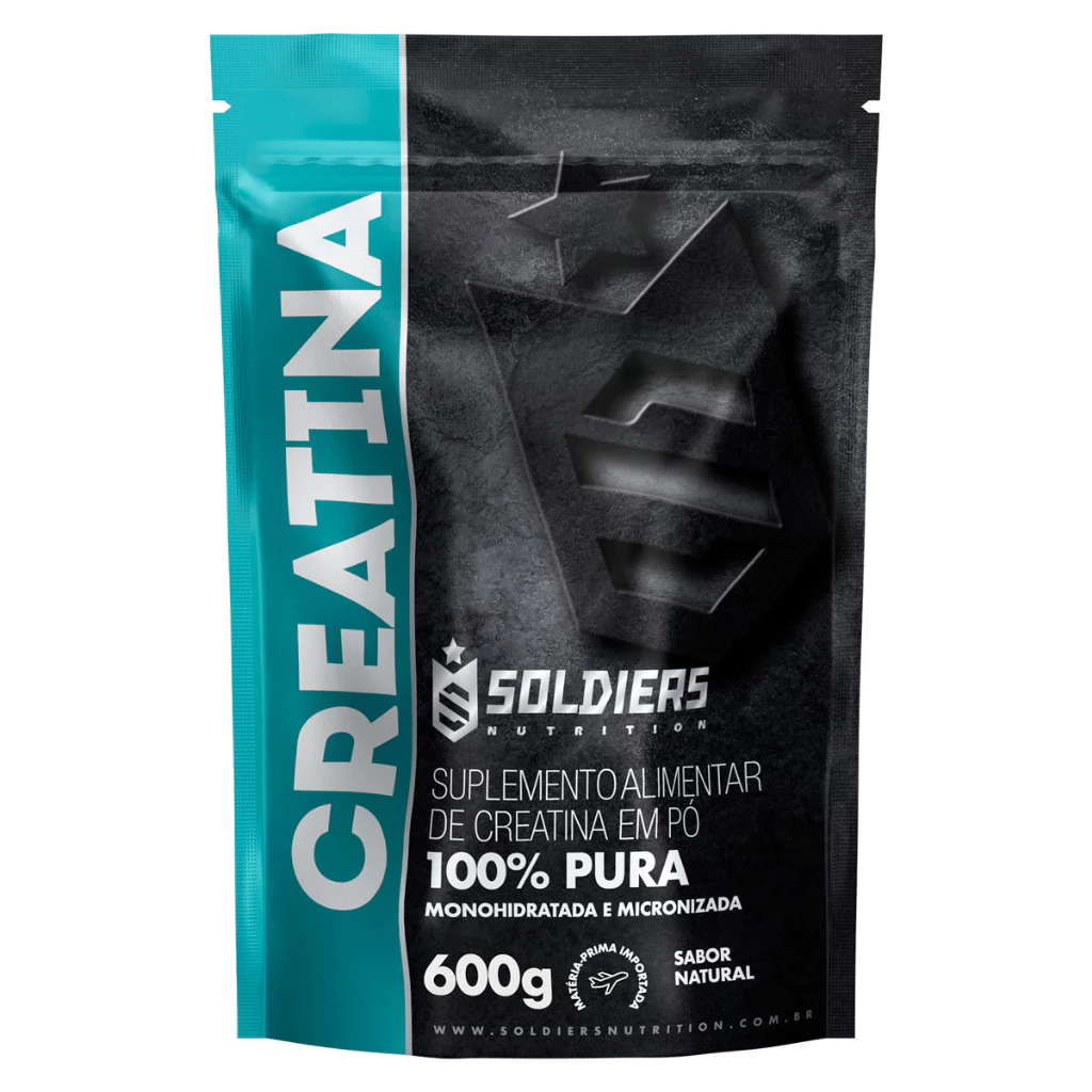 Creatina Monohidratada 600g - 100% Pura Importada - Soldiers Nutrition