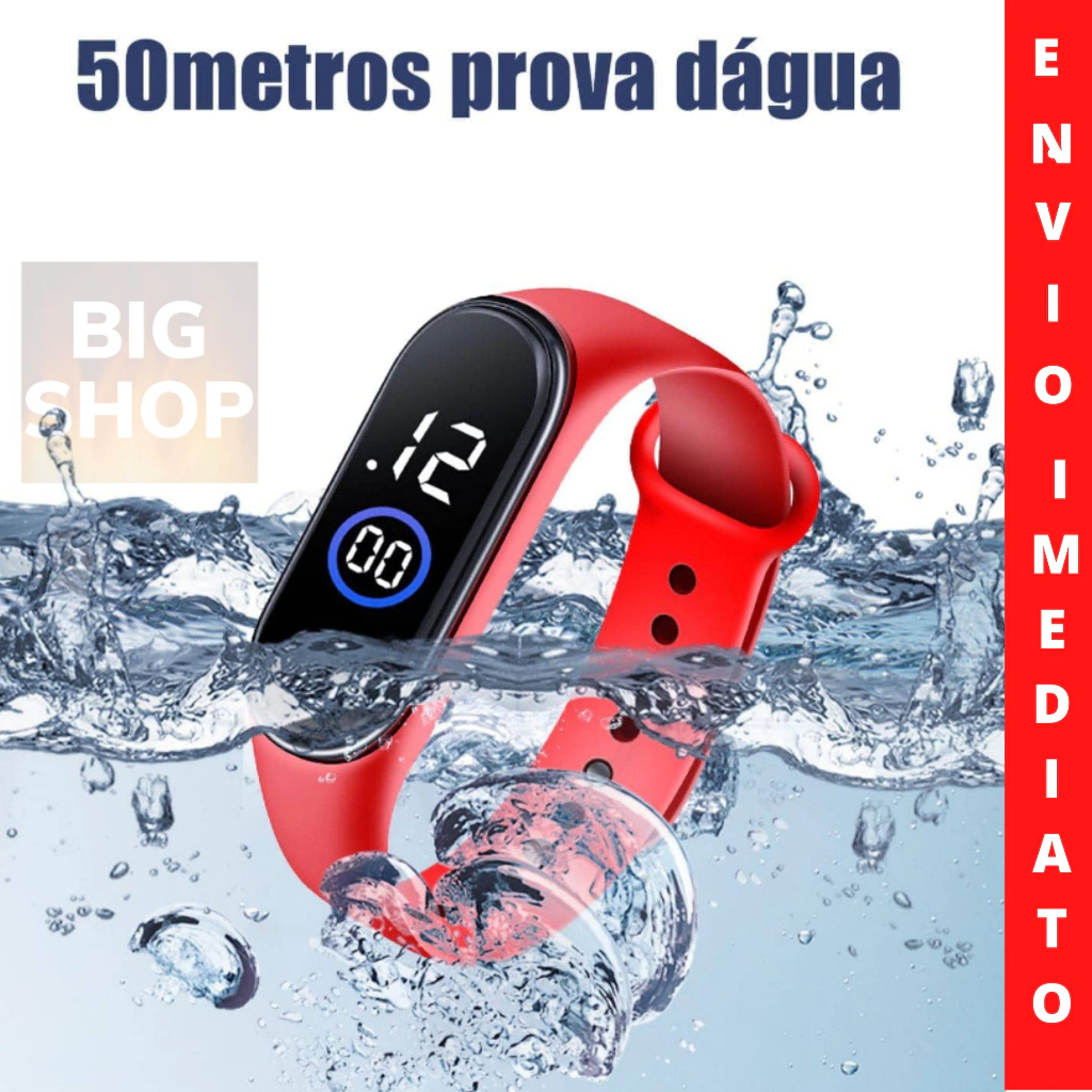 Relógio M4 Esportivo A Prova Agua Digital LED Masculino Unissex Digital