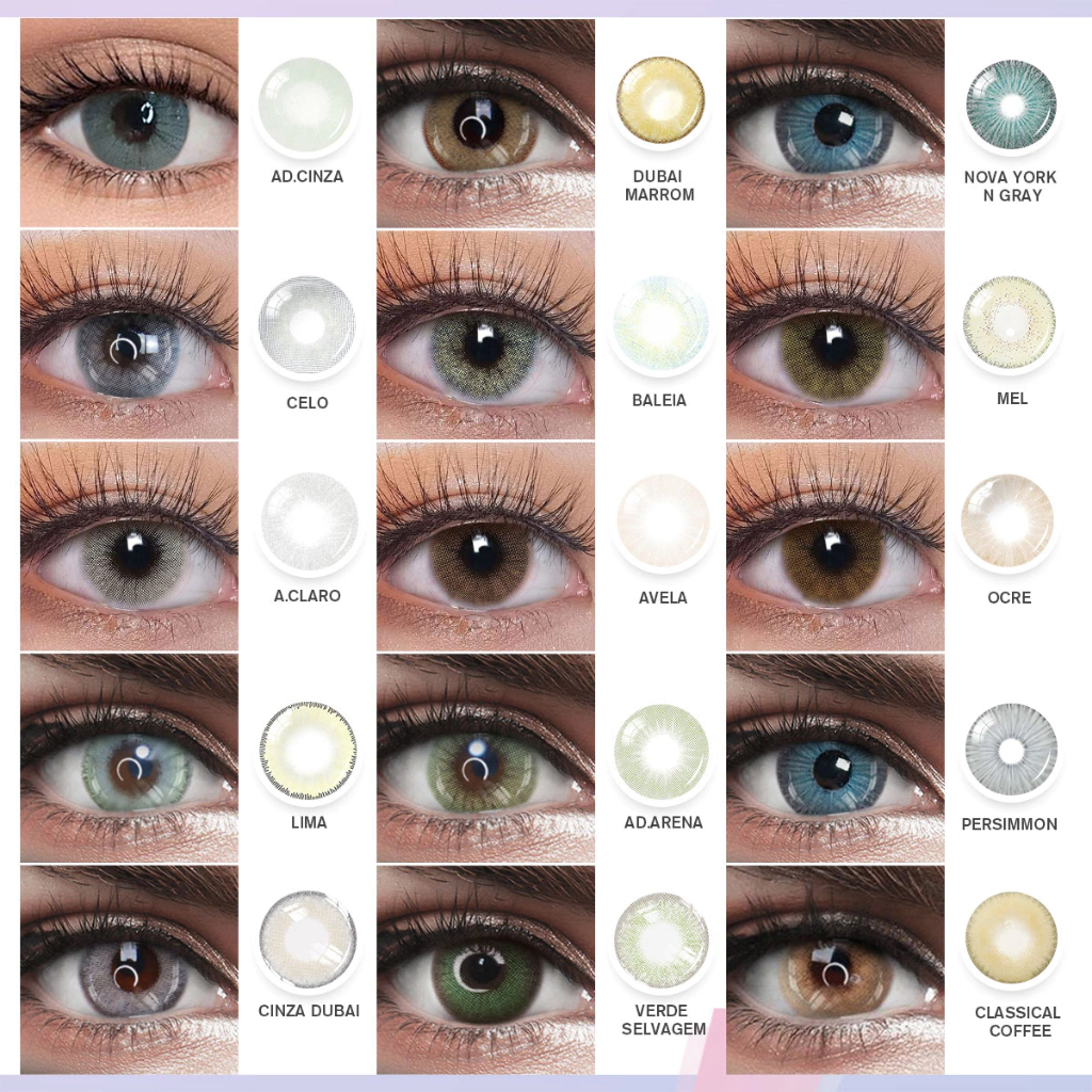 Gfriend 1 pair=2PCS smoked large eye makeup sweet contact lenses Annual use of contact lenses