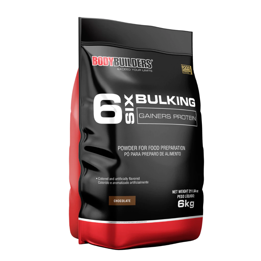 Hipercalórico 6 Six Bulking Gainers Protein 6kg Para Aumento de Massa Muscular  – Bodybuilders
