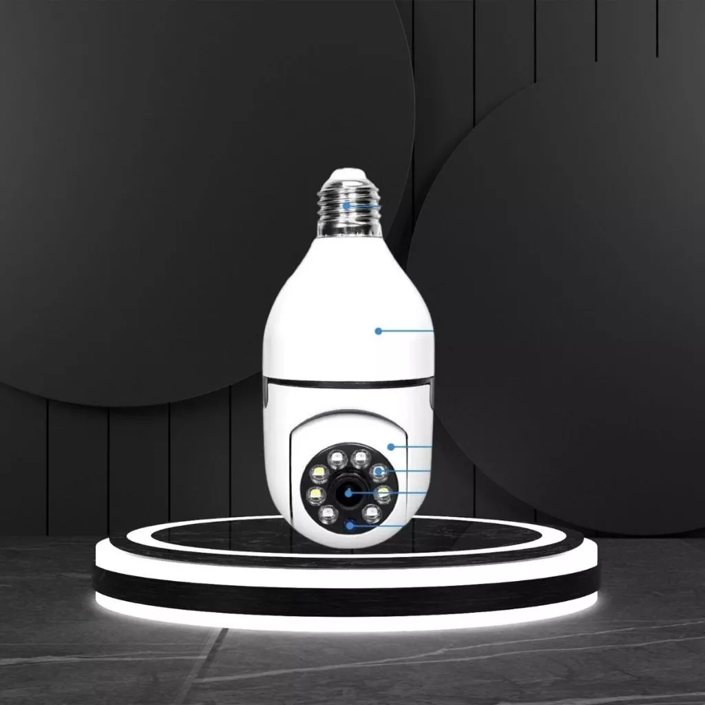 Kit Câmera Segurança Prova D'água Infravermelho Lâmpada Sem Fio Wifi - V 380_ohf