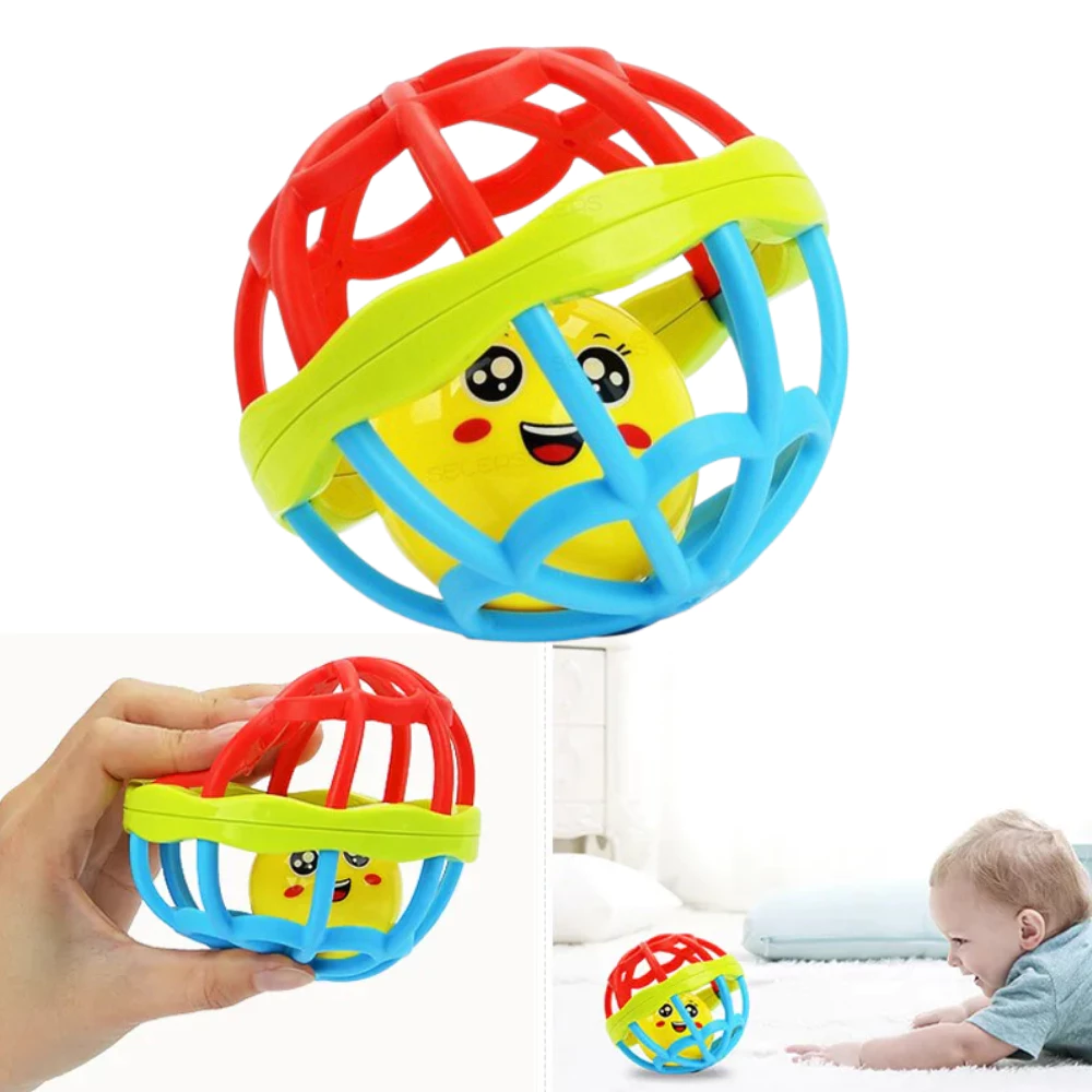 Brinquedo De Bebe Chocalho Bolinha Mordedor De Silicone Para Bebê Baby Ball Macio