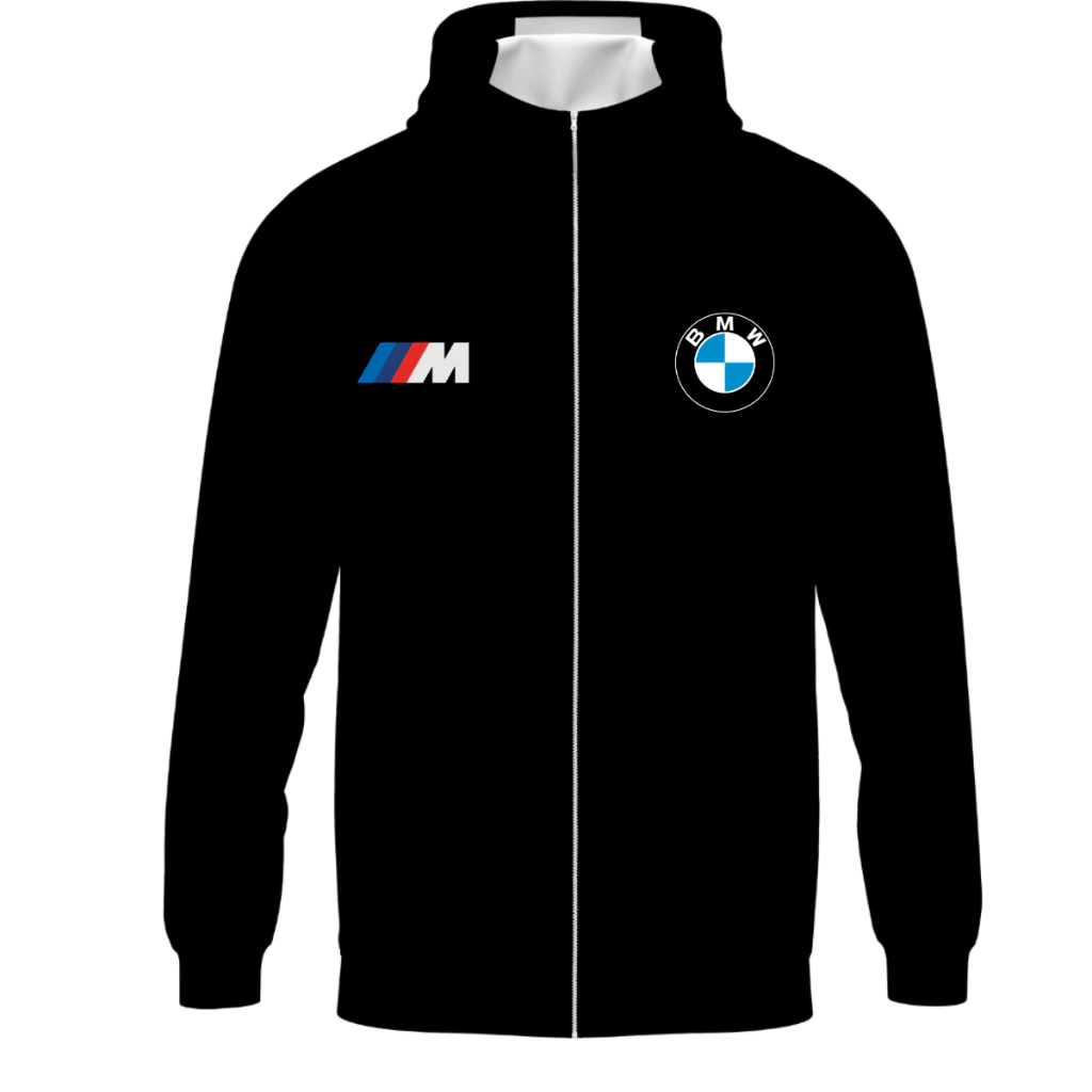 Corta Vento BMW Casaco Blusa Blusão De Frio Masculina Impermeável Semi Forrado Manga Longa Capuz Jaqueta Preta
