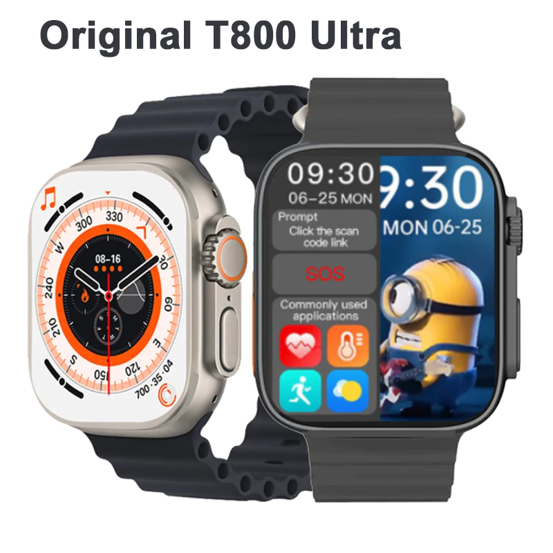 T800 Ultra Smartwatch Para Homens E Mulheres Com Bluetooth Call 1.99 Inch HD Screen