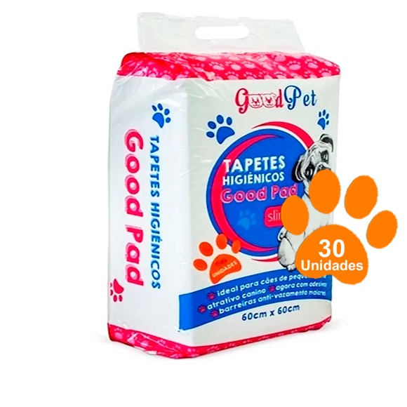 Tapete Higienico Good Pad para Cães e Gatos 60x60 Com 30