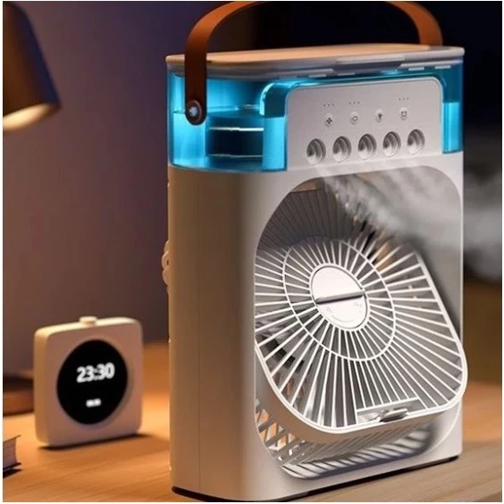 Ar Condicionado Pulverização e Refrigerador Com Água Ventilador De Mesa Desumidificador USB Portatil