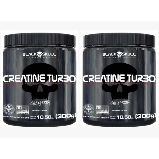Kit 2x Creatina Creatine Turbo 300g (Cada) - BlackSkull