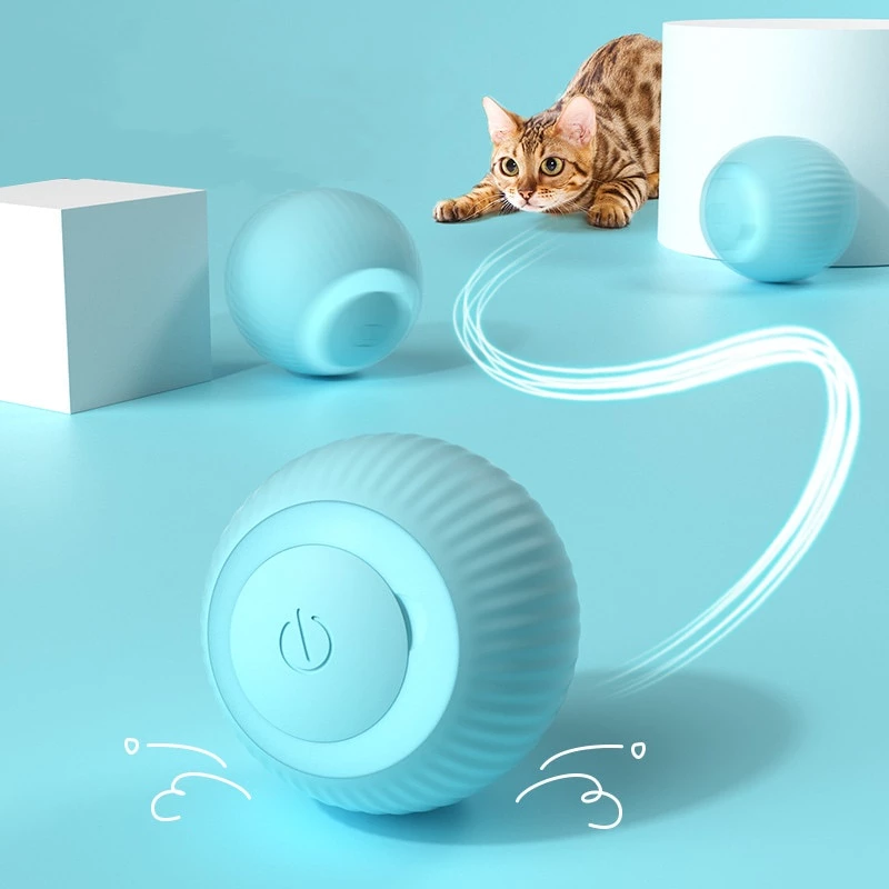 Brinquedos De Gato Inteligente Automáticos Para Gatos Rolantes Treinamento De Gatinhos Auto-Moventes