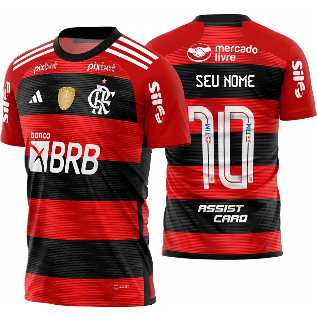Nova Camisa do Flamengo 2024 Personalizada Com Seu Nome