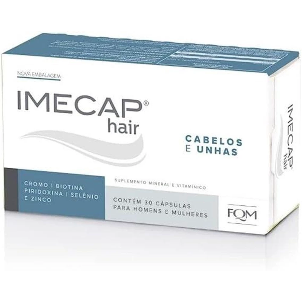 Imecap Hair Com 30 Cápsulas Cabelos E Unhas Original