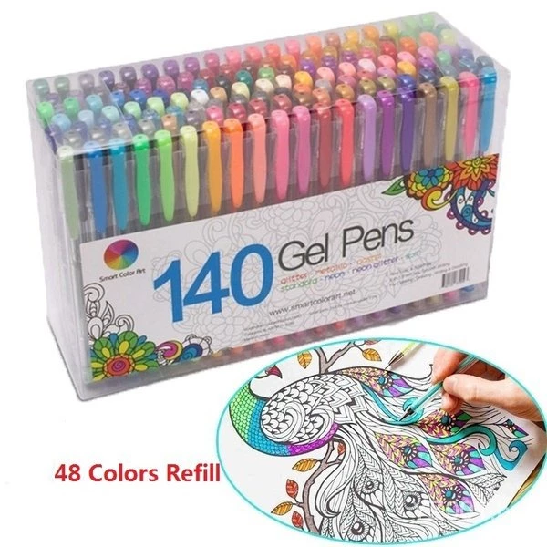 48 Pcs/Set Colorido Fluorescente Gel Caneta Flash Cor Cartucho Recarga Pintura Canetas De Grafite Papelaria AQH8 Fornecedor