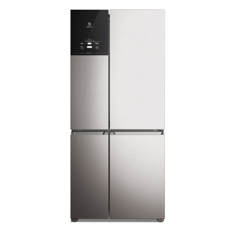 Refrigerador Multidoor Experience 4 Portas Frost Free 581L FlexiSpace e Inverter Inox Look IQ8S 127V - Electrolux