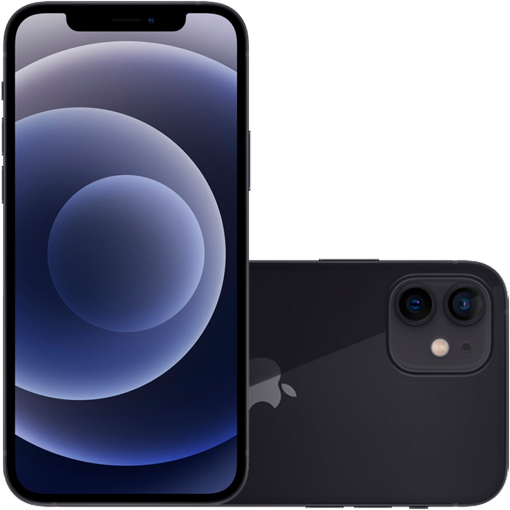Iphone 12 Apple 6.1" Ios 14 128Gb 4Gb Câmera Dupla De 12Mp - Preto - Quadriband