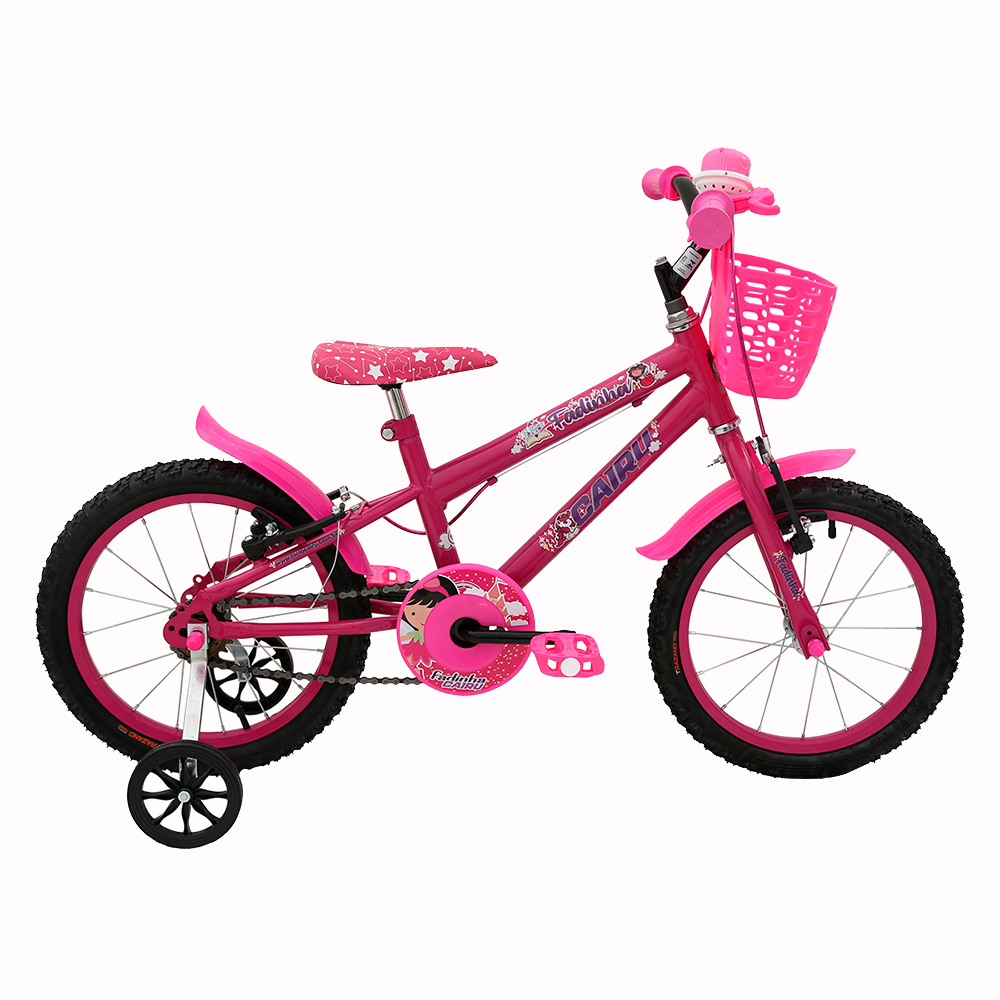 Bicicleta Infantil Aro 16 Cairu Fadinha Freio V-Brake - Rosa/Pink - Rosa/Pink