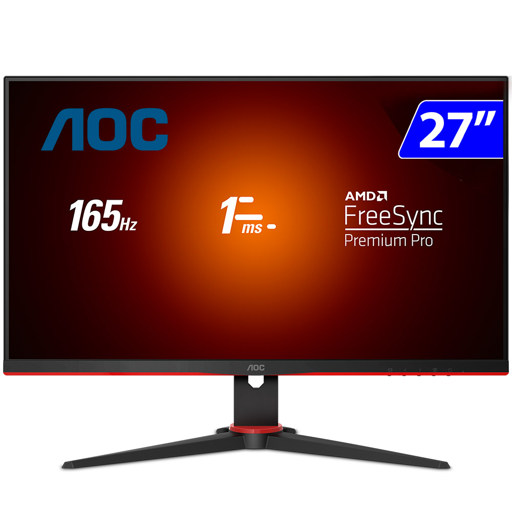 Monitor 27" Gamer AOC 27G2SE Full HD AMD FreeSync Premium Pro 165Hz 1ms