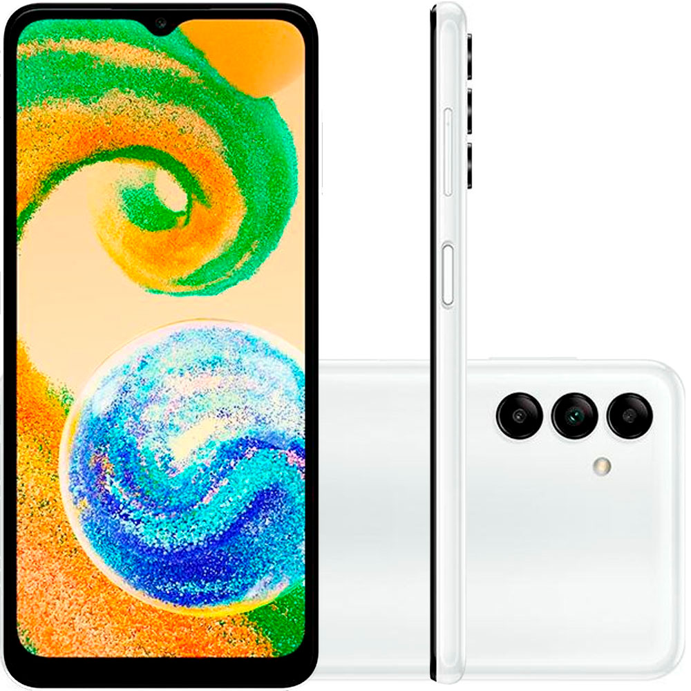Smartphone Samsung Galaxy A04s 6.5" Octa Core 64Gb 4Gb Câmera Tripla - Branco - Branco - Quadriband