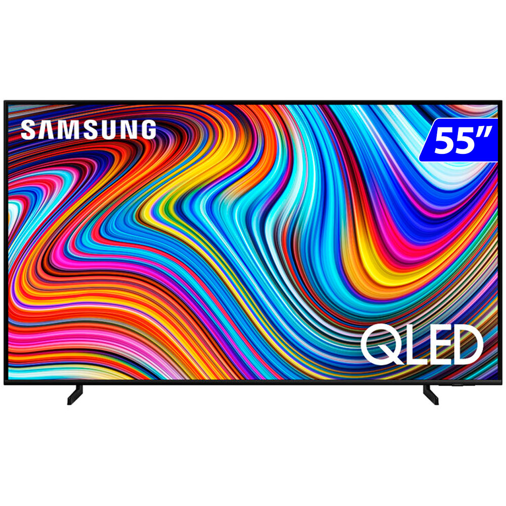 Smart TV Samsung 55" QLED 4K Q60C 2023 Modo Game - QN55Q60CAGXZD