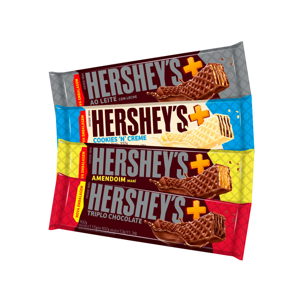 Kit 4 Unidades Chocolate Hershey's Mais Variados