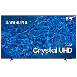 Smart TV 85" Crystal UHD 4K Samsung Painel Dynamic Crystal Color Design slim Tela sem limites - 85BU8000