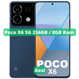 Smartphone Xiaomi PocoPhone Poco X6 5G 256GB 8GB Carregador 67W - Versão Global
