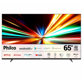 Smart TV LED 65" 4K Philco Android TV Dolby Audio HDR e Processador Quad-core - PTV65G10AG11SK