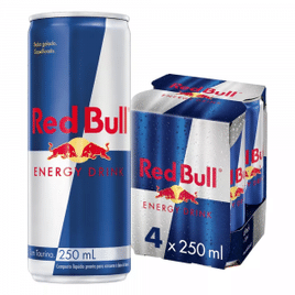 4 Packs Energético Red Bull 250ml - 4 Unidades (Total 16 unidades)
